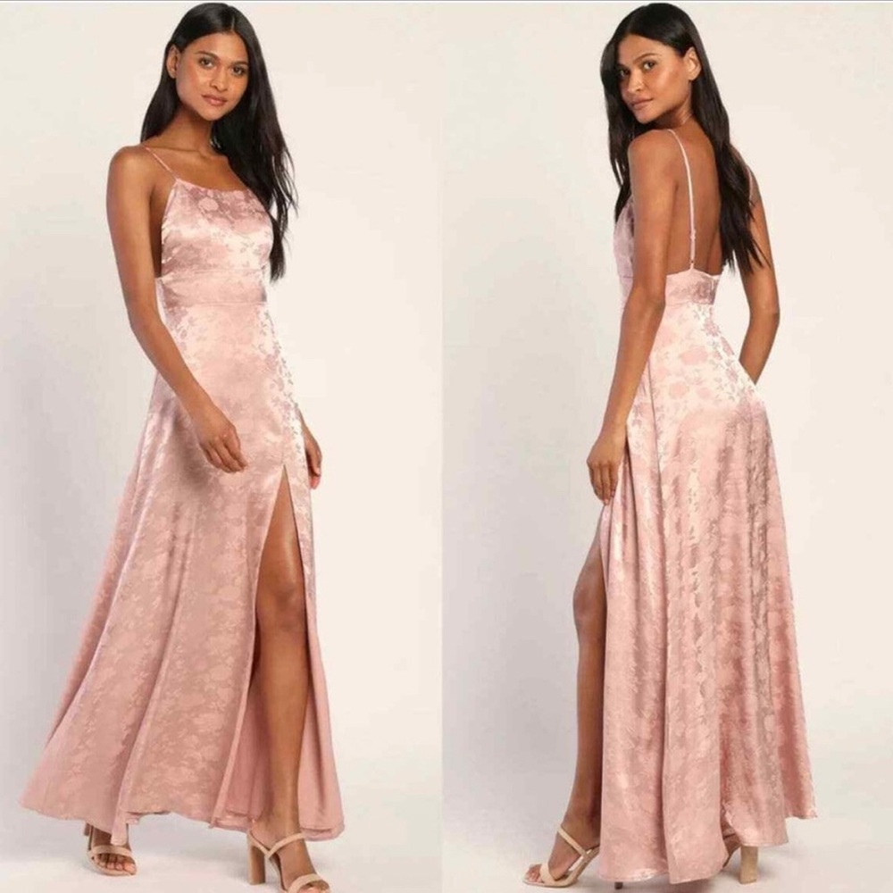 Lulus jacquard satin dress